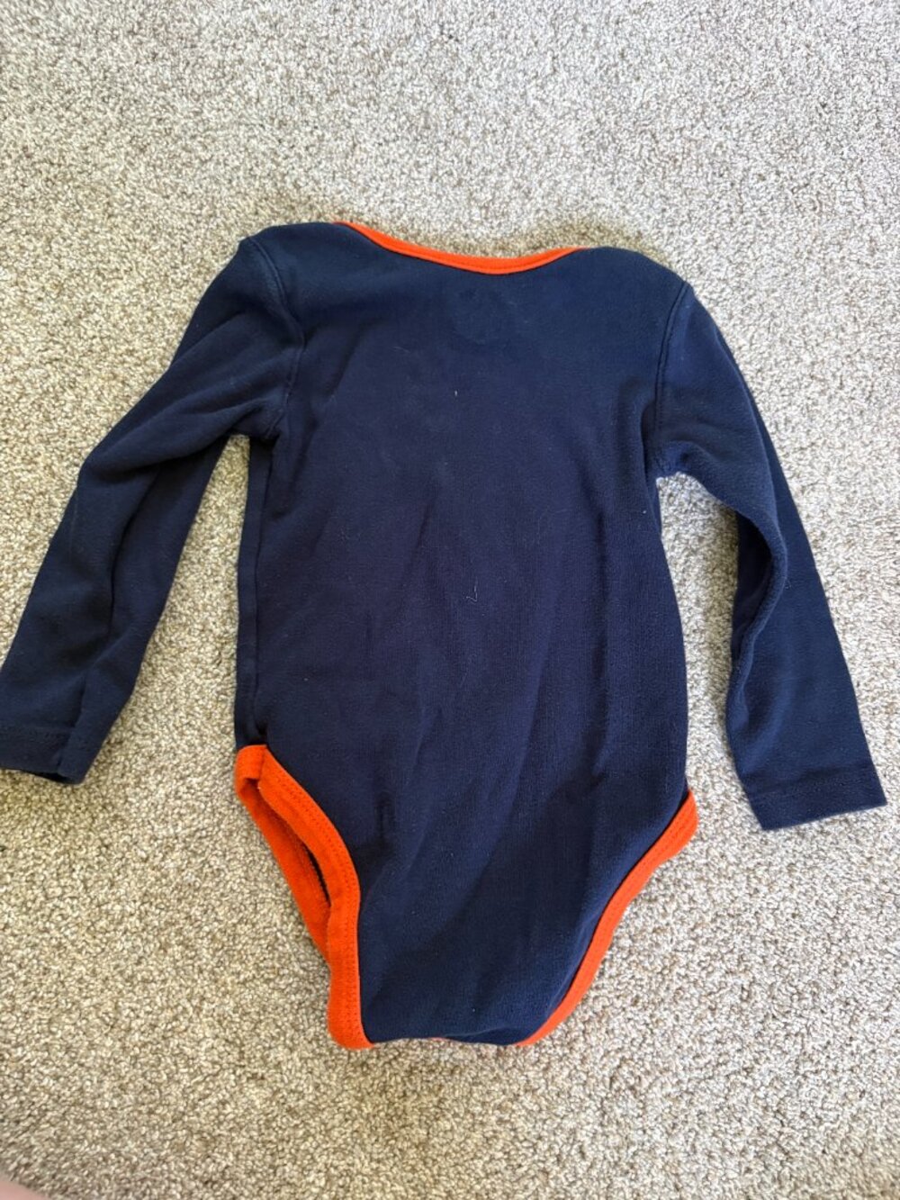 Baby NHL Edmonton Oilers Long Sleeve Bodysuit Blue Orange 24 months Hockey - Picture 7 of 7